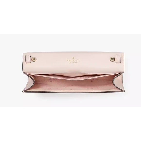 New Kate Spade Dana Small Flap Crossbody Saffiano Rose Smoke - Picture 2 of 5